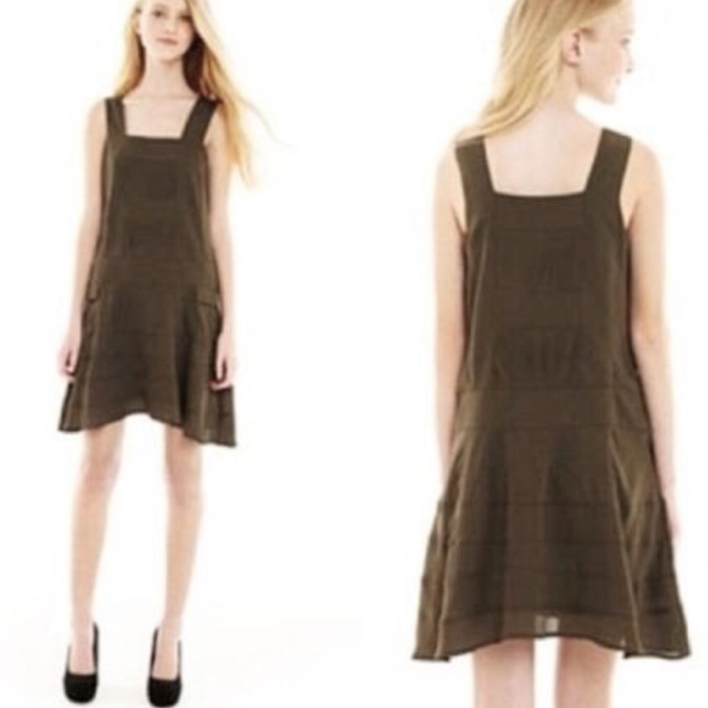 L’AMOUR NANETTE LEPORE OLIVE GREEN APRON DRESS